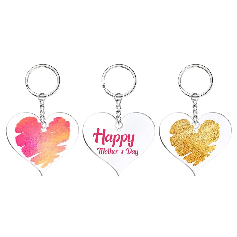 Set 20 Móc Khóa Hình Trái Tim Bằng Vinyl