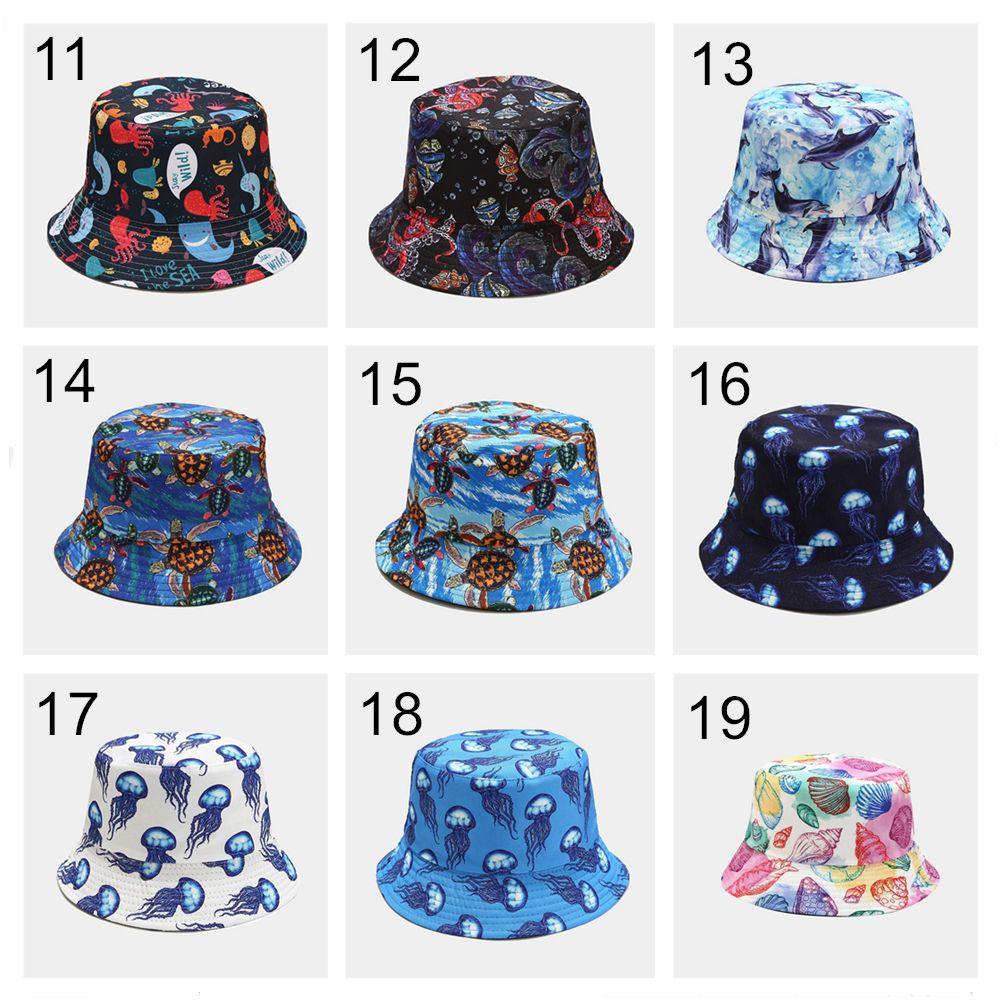 Nón Bucket In Hình Động Vật Biển Mùa Hè Có Thể Đảo Ngược