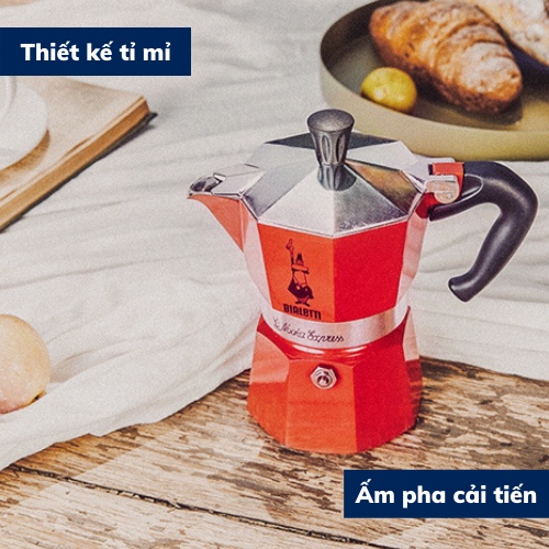 Bình pha cafe ấm moka pha cà phê bình pha Bialetti Brikka pha Espresso chất liệu cao cấp thiết kế thông minh hiện đại