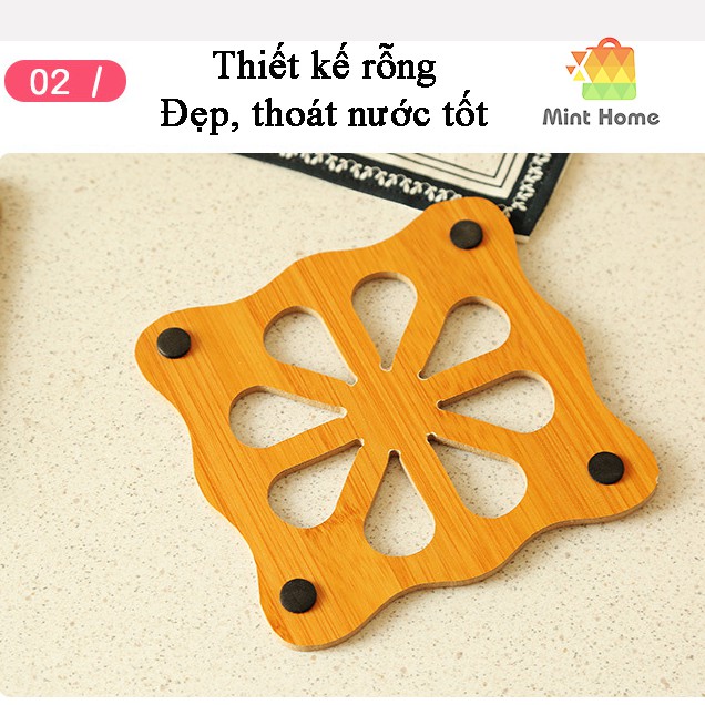 Rế lót nồi, miếng lót nồi đất kho cá, đế lót nồi inox, nồi cơm điện, nồi lẩu, nồi nấu bột mì, chén bát bằng gỗ dễ thương | WebRaoVat - webraovat.net.vn