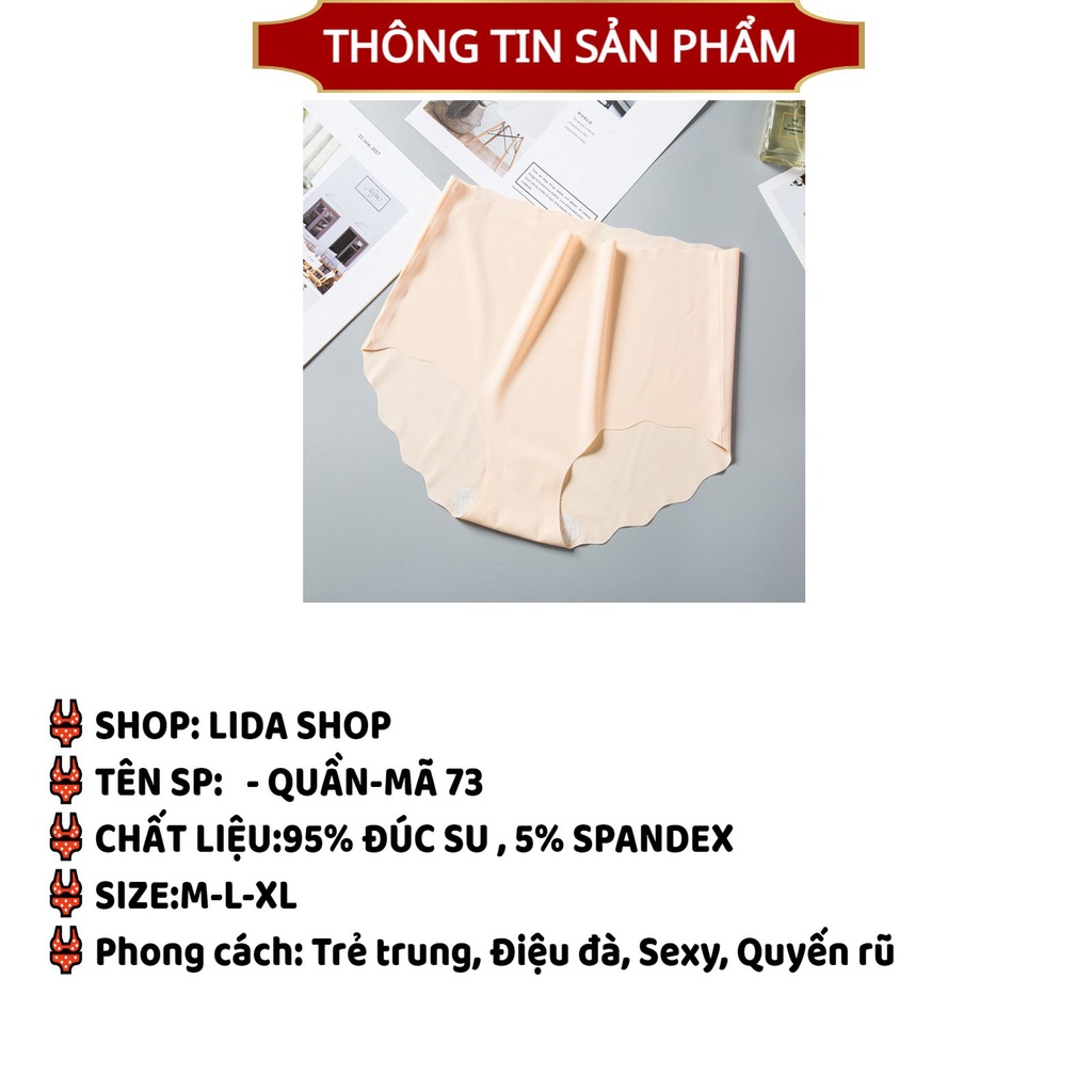 Quần lót đúc su cạp cao Thun Lạnh không đường may viền sóng MÃ 73