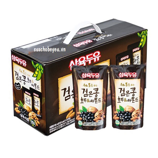 HOẢ TỐC  20Gói Sữa Hạt Samyook Hạnh Nhân Đậu Đen Óc Chó Hàn Quốc