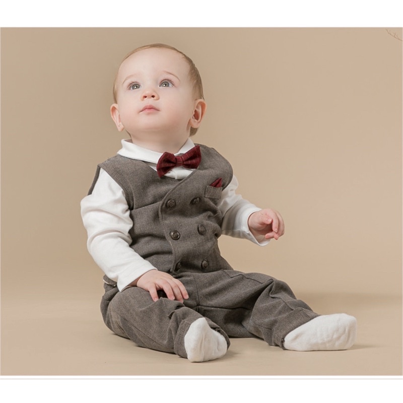 BỘ VEST CHO BÉ TRAI WYMAN: 2ÁO+ QUẦN+ NƠ