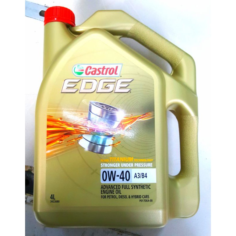 Nhớt chính hãng Castrol Edge 0W40 SN/CF 4 Lít