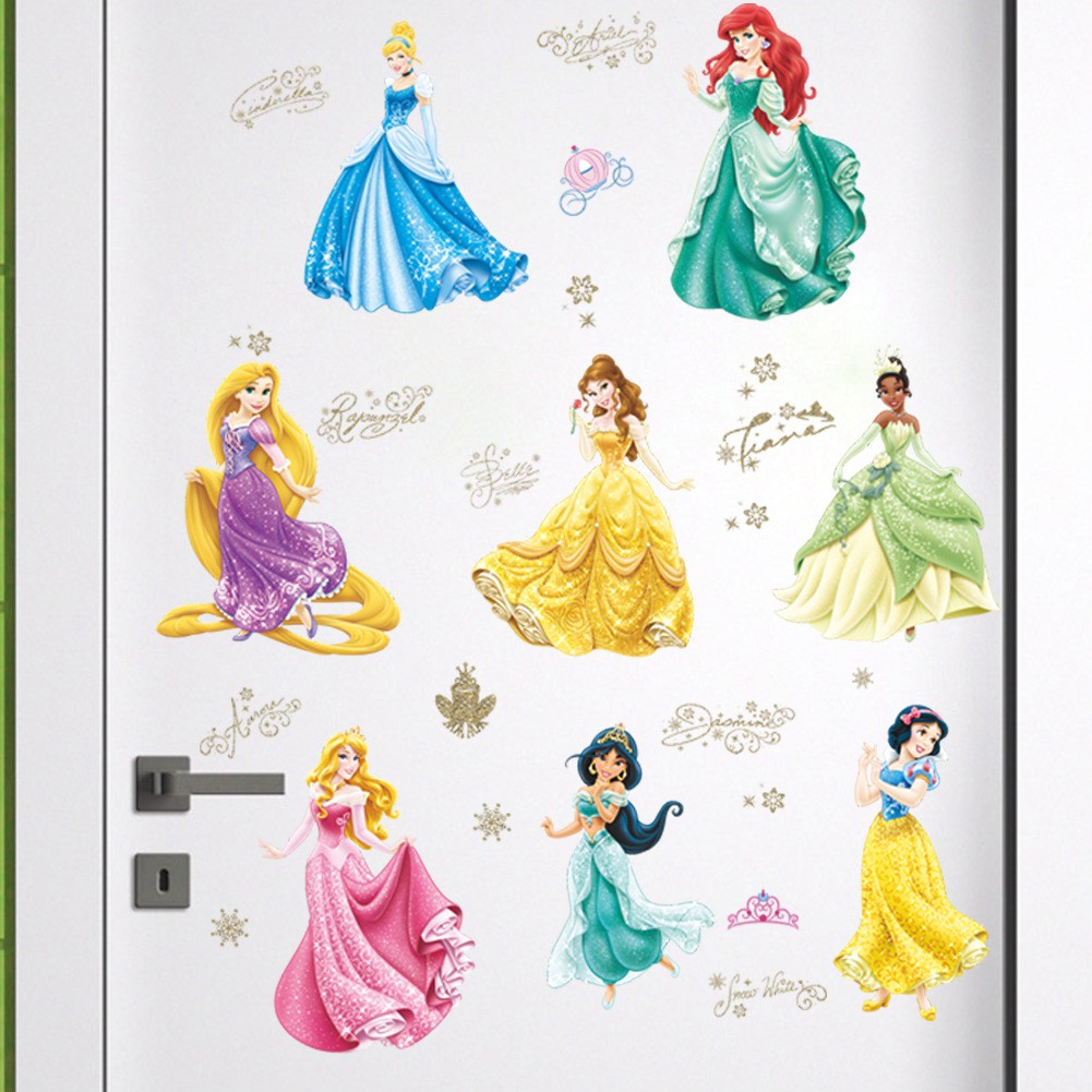 Decal hình dán tường công chúa cho bé