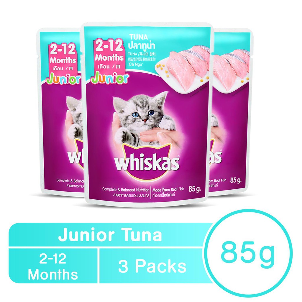 Pate Vị Cá Ngừ Cho Mèo Con Whiskas Junior Tuna 85g