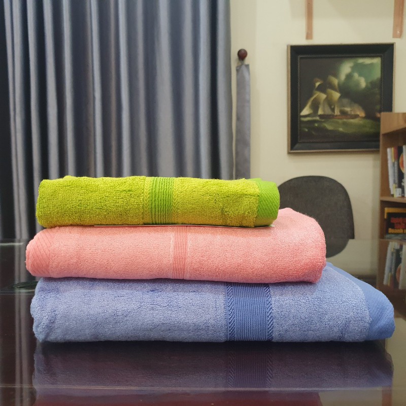 COMBO 3 Khăn sợi tre cao cấp tiết kiệm cho gia đình mềm mịn, khăn tắm, gội đầu và khăn mặt