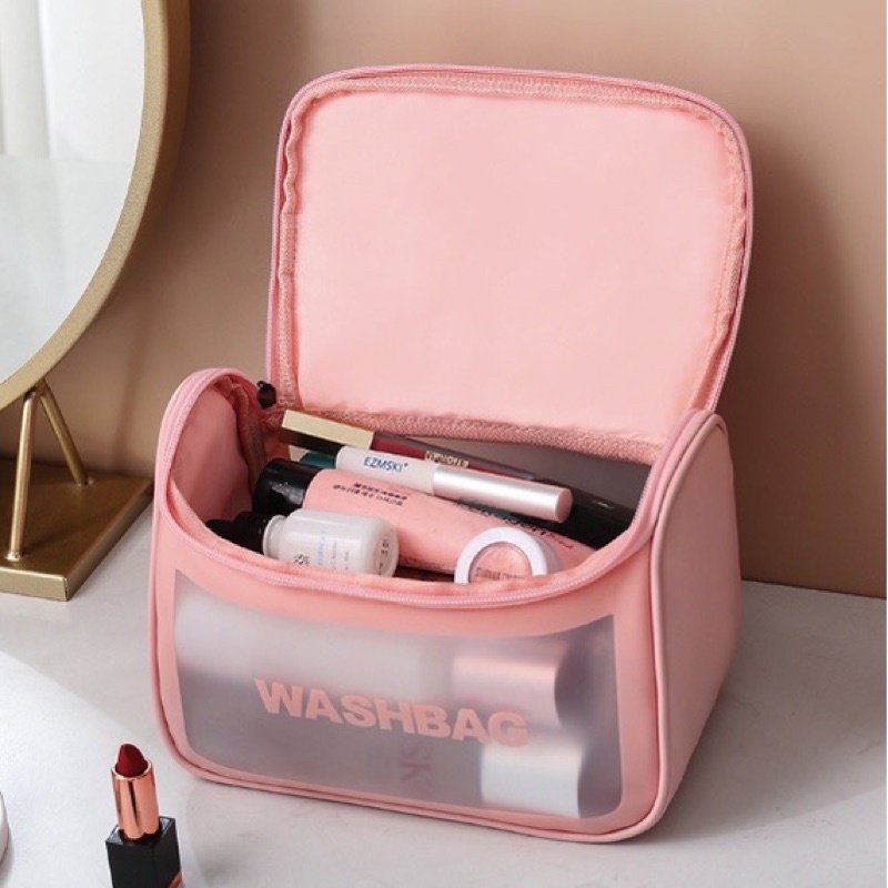 Túi WASHBAG THẾ HỆ MỚI Dạng Hộp Có Nắp Khoá Đựng Mỹ Phẩm/ Du Lịch Tiện Lợi