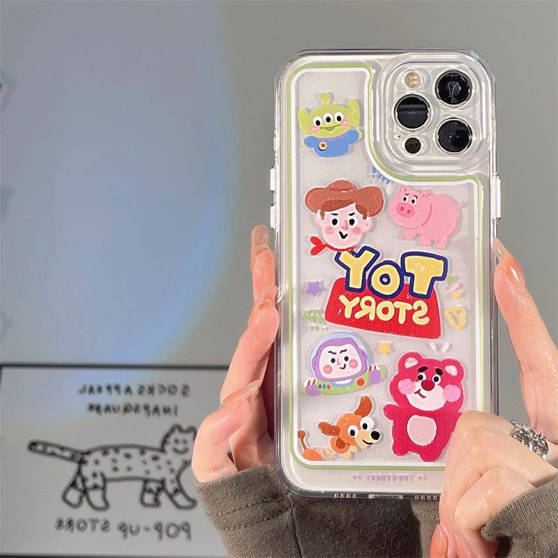 Ốp Điện Thoại Trong Suốt In Hoạt Hình Toy Story Cho iPhone 7+ 8+ 8 7 Plus 11 12 13 Pro MAX X XS MAX XR