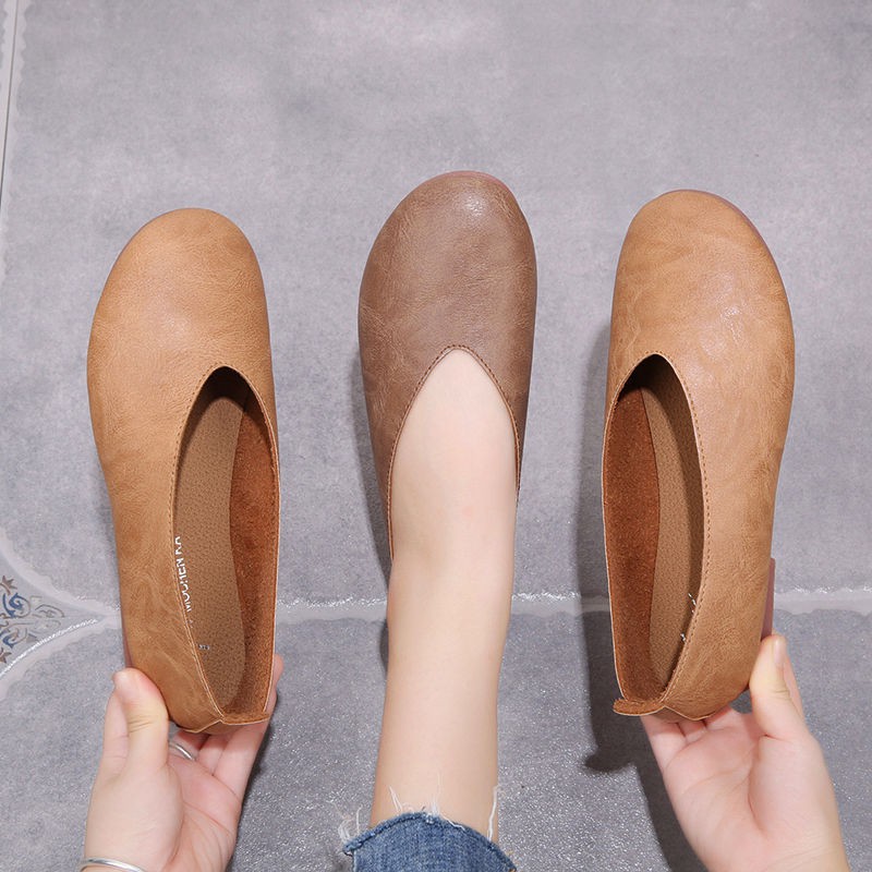 Giày Búp Bê Mũi Tròn Phong Cách Retro Hàn Quốc 2020 Cho Nữ | BigBuy360 - bigbuy360.vn