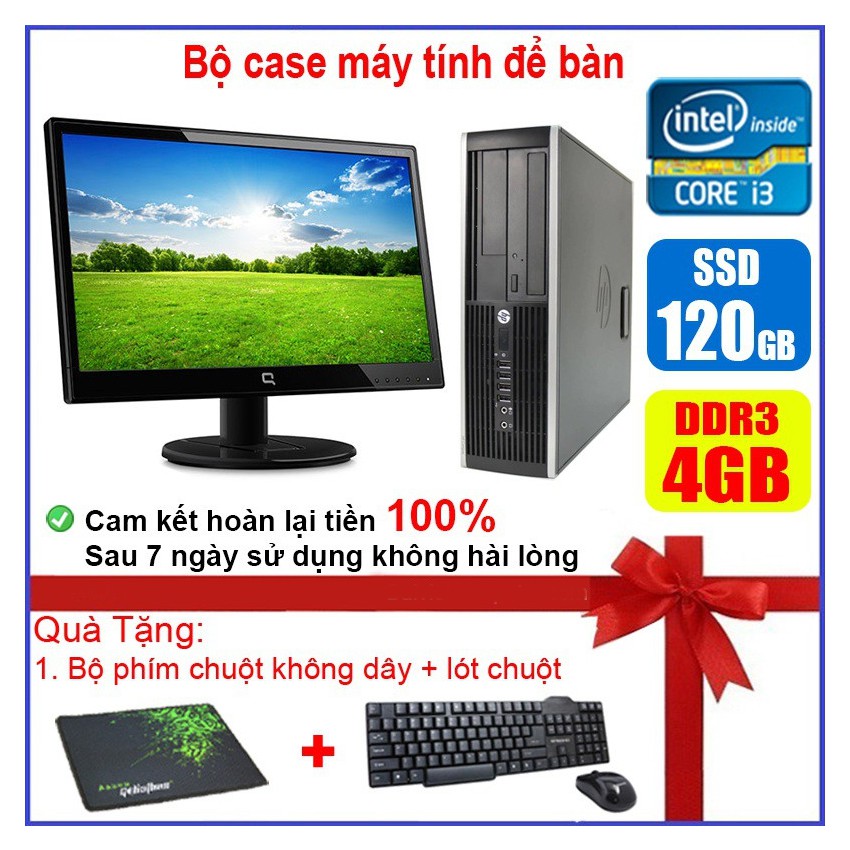 Bộ case máy tính để bàn HP CPU Core i7 / i5 / i3 / Ram 4GB / SSD 120GB / 240G + Màn hình 19 inch | BigBuy360 - bigbuy360.vn