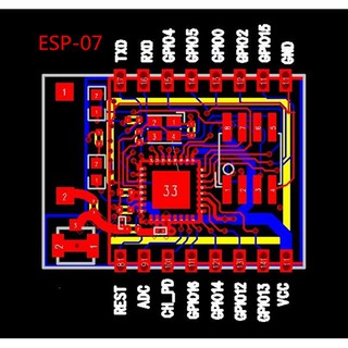 Module Wifi ESP8266 ESP-07 UART/SPI-AA12