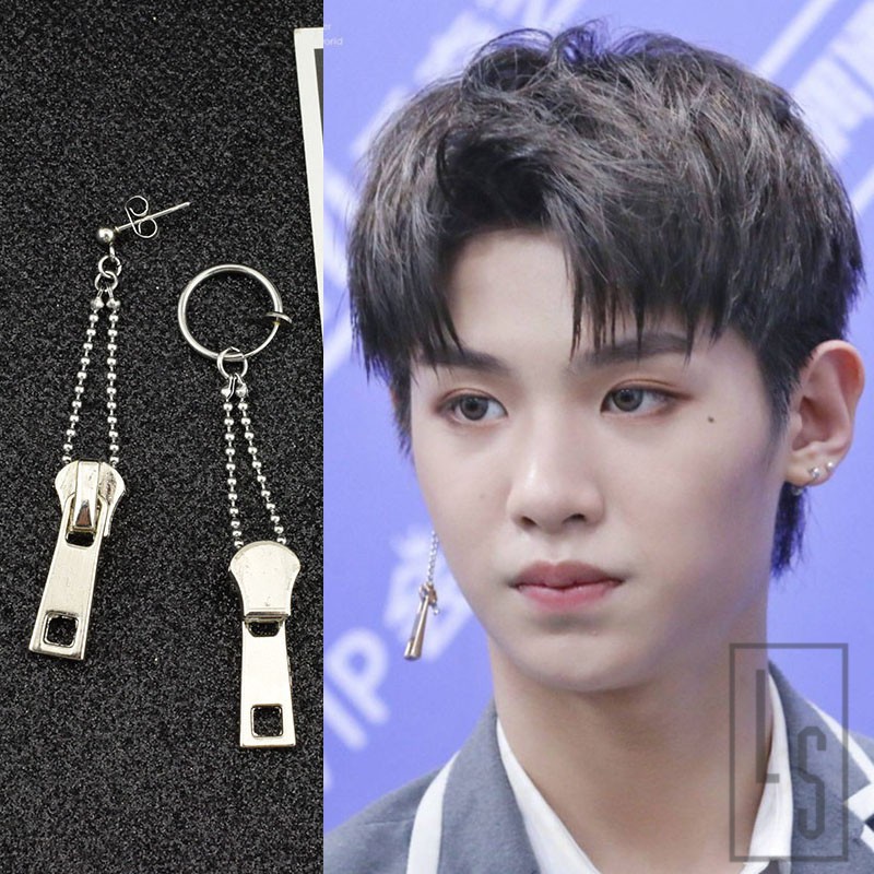 Khuyên NINE PERCENT Huang Mingwei Justin khóa kéo zipper phéc-mơ-tuya