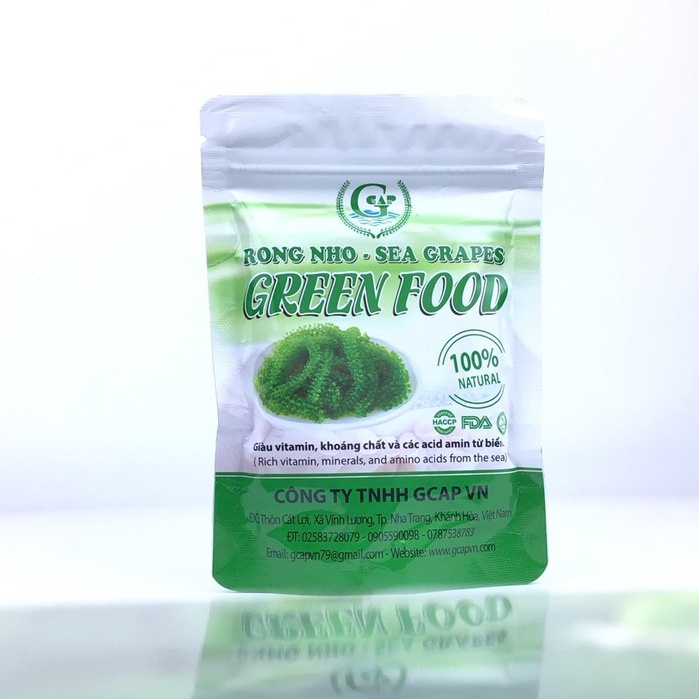 Rong nho tách nước Cao Cấp Green Food Organic Gói 20gr - Bao ngon , không tanh -không nhớt