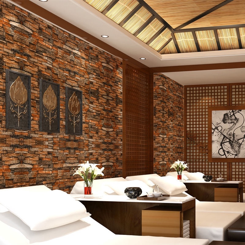 Xốp dán tường Miếng dán tường 3d thiết kế đẹp phong cách cổ điển trang trí nội thất tiện dụng giấy dán tường phòng ngủ