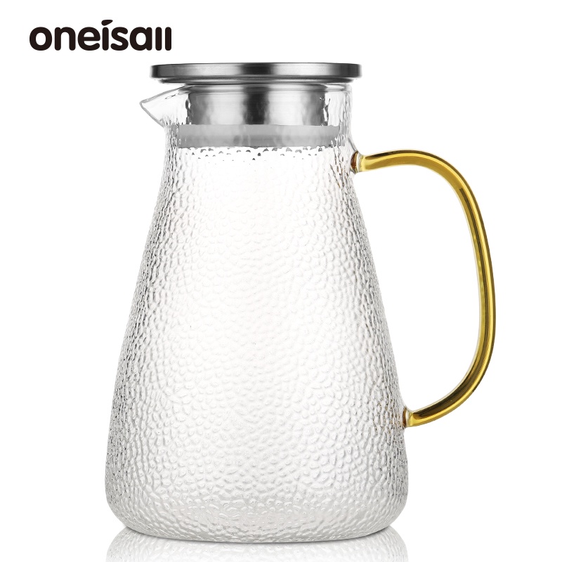 Bình nước ONEISALL làm từ thủy tinh có tay cầm tiện lợi dung tích 1500ml