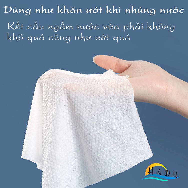 Khăn tẩy trang tái sử dụng make up cao cấp  bông tự nhiên 100% mềm mịn khăn lau mặt khô an toàn HADU
