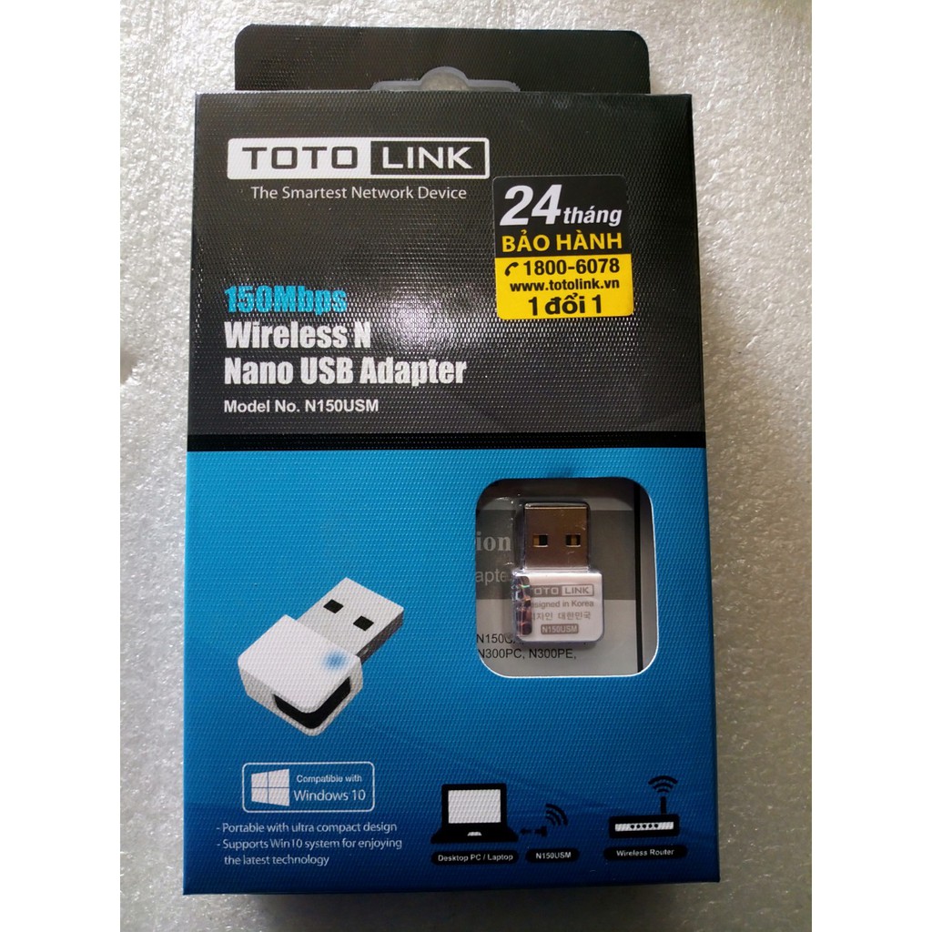 USB thu Wifi TOTOLINK Nano N150USM - 150Mbps, chuẩn N