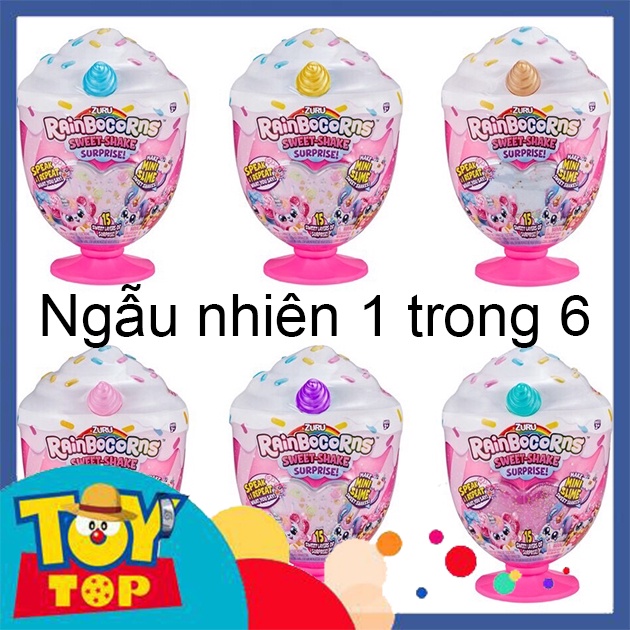 Đồ chơi quả trứng kỳ lân random dạng cốc kem ngọt ngào Rainbocorns Sweet Shake Surprise chính hãng Zuru