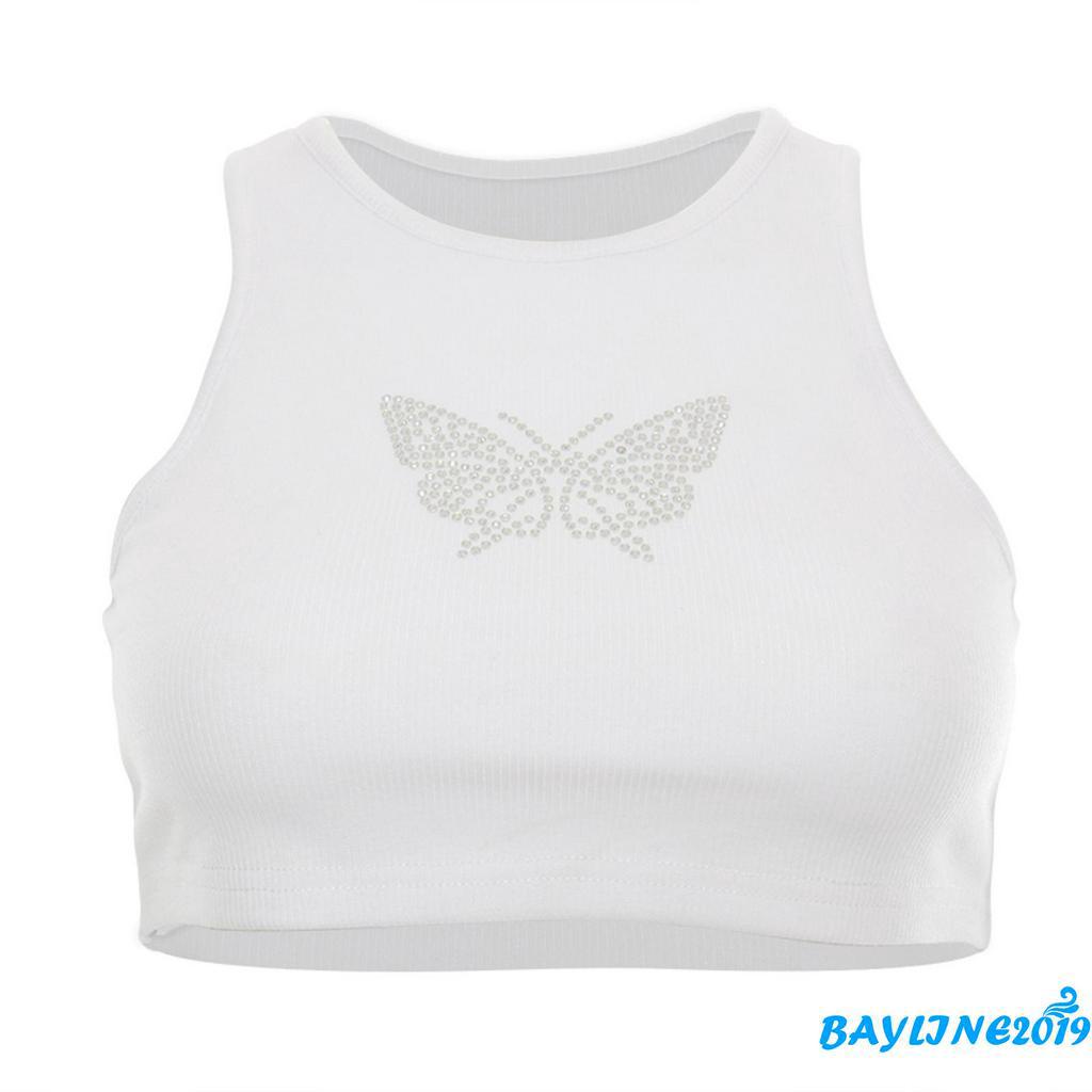 Áo Lửng Hai Dây Đính Đá Thời Trang Quyến Rũ Dành Cho Nữ