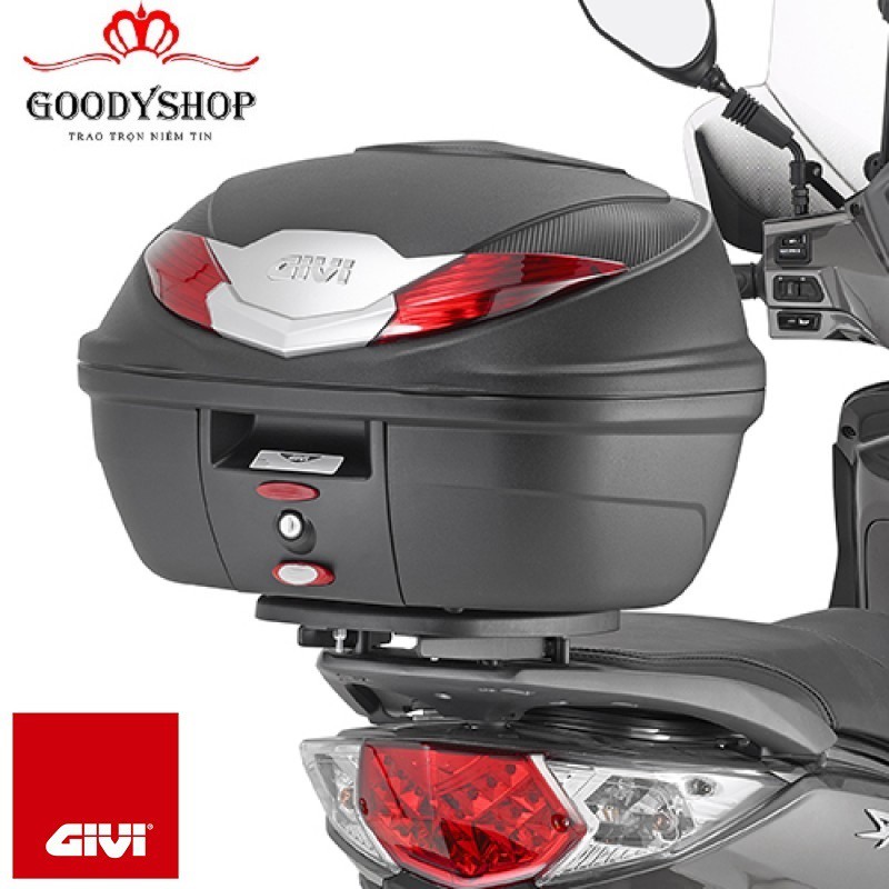 [Thùng đựng đồ xe máy Givi B360N] 36L Monolock System Technology Tặng đế đệm Hàng chính hãng-GOODYSHOP