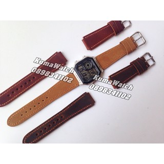 Dây da Casio Ae1200 - Da bò thật, Thời Trang, Handmade ( Tặng Khóa+ Chốt )