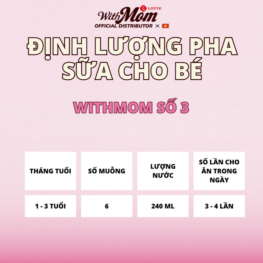 Sữa công thức Withmom Cesar số 3 hộp thiếc 750g/lon giúp đường ruột khoẻ mạnh