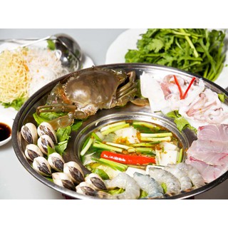 Nồi lẩu mâm vành 18cm Thaphafac inox cao cấp inox 7zem nấu được bếp từ