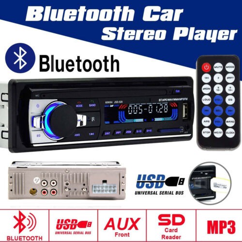 JSD-520 Bluetooth Car Audio Player Car Radio Stereo Autoradio 12V In-dash FM Aux Input Receiver SD Card Slot USB MP3 MMC WMA