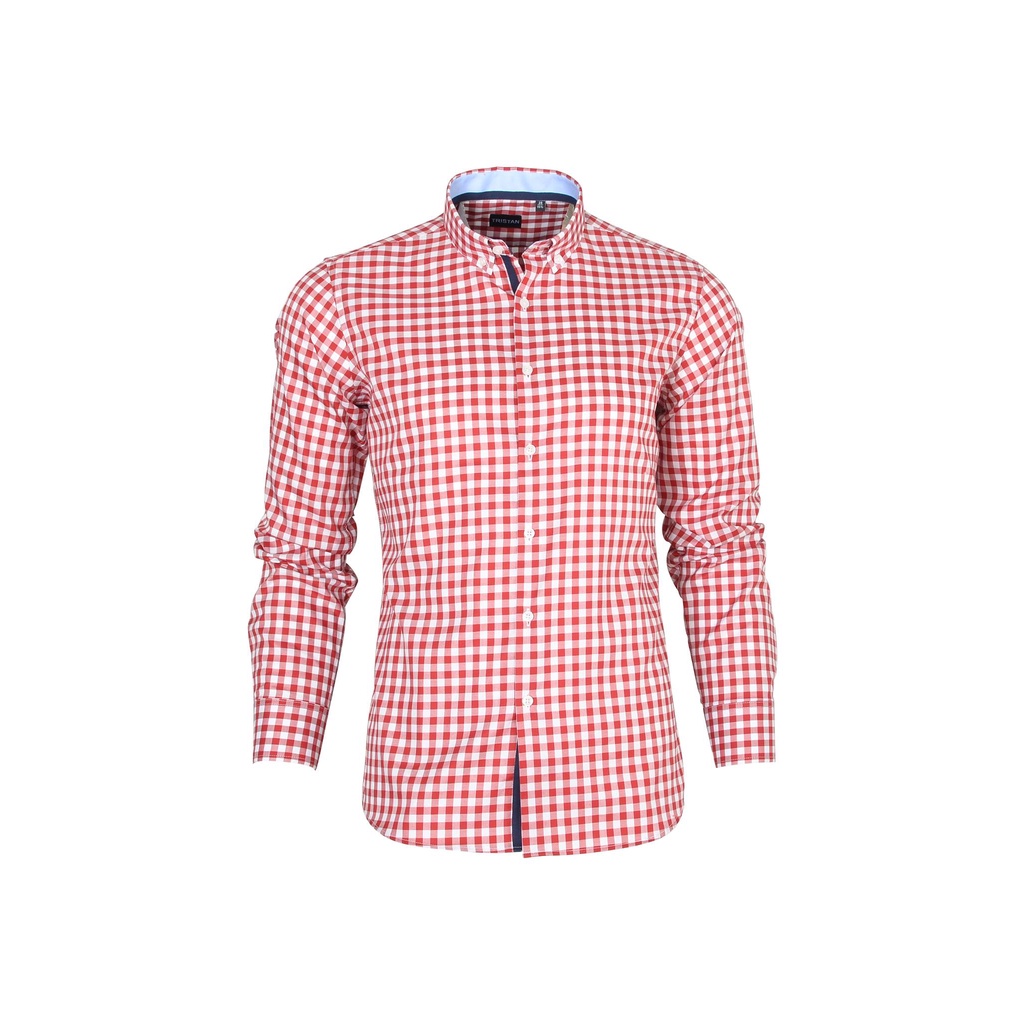 Áo sơ mi kẻ caro nam TUTO5 công sở dài tay cao cấp đẹp Slim Fit Buton Down Shirt chống nhăn đỏ, tím, trắng TRISTAN456
