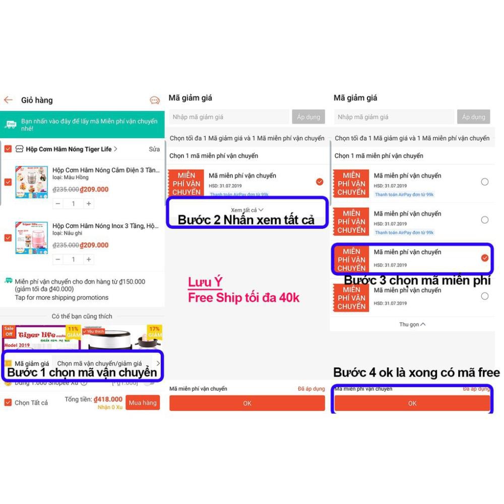 Hộp Cơm Hâm Nóng Và Nấu cơm Inox 3 Tầng, Hộp cơm cắm điện Làm Nóng Bằng Hơi Nước Siêu Tốc model 2021 Tặng Full đồ | BigBuy360 - bigbuy360.vn