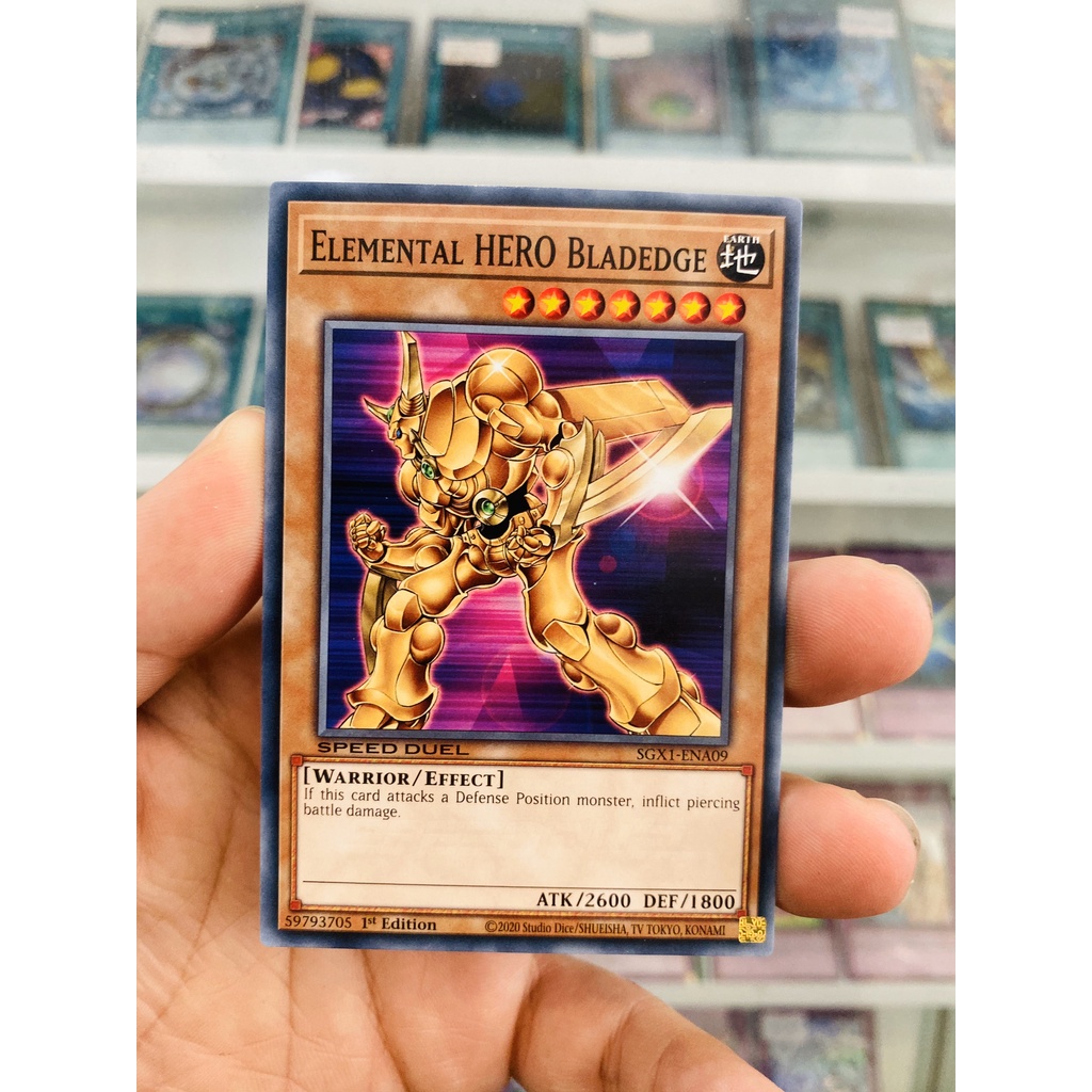 Thẻ Bài YugiOh! Mã SGX1-ENA09 - Elemental HERO Bladedge - Common - 1st Edition