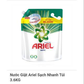 Nước Giặt Ariel Sạch Nhanh Túi 3.5KG