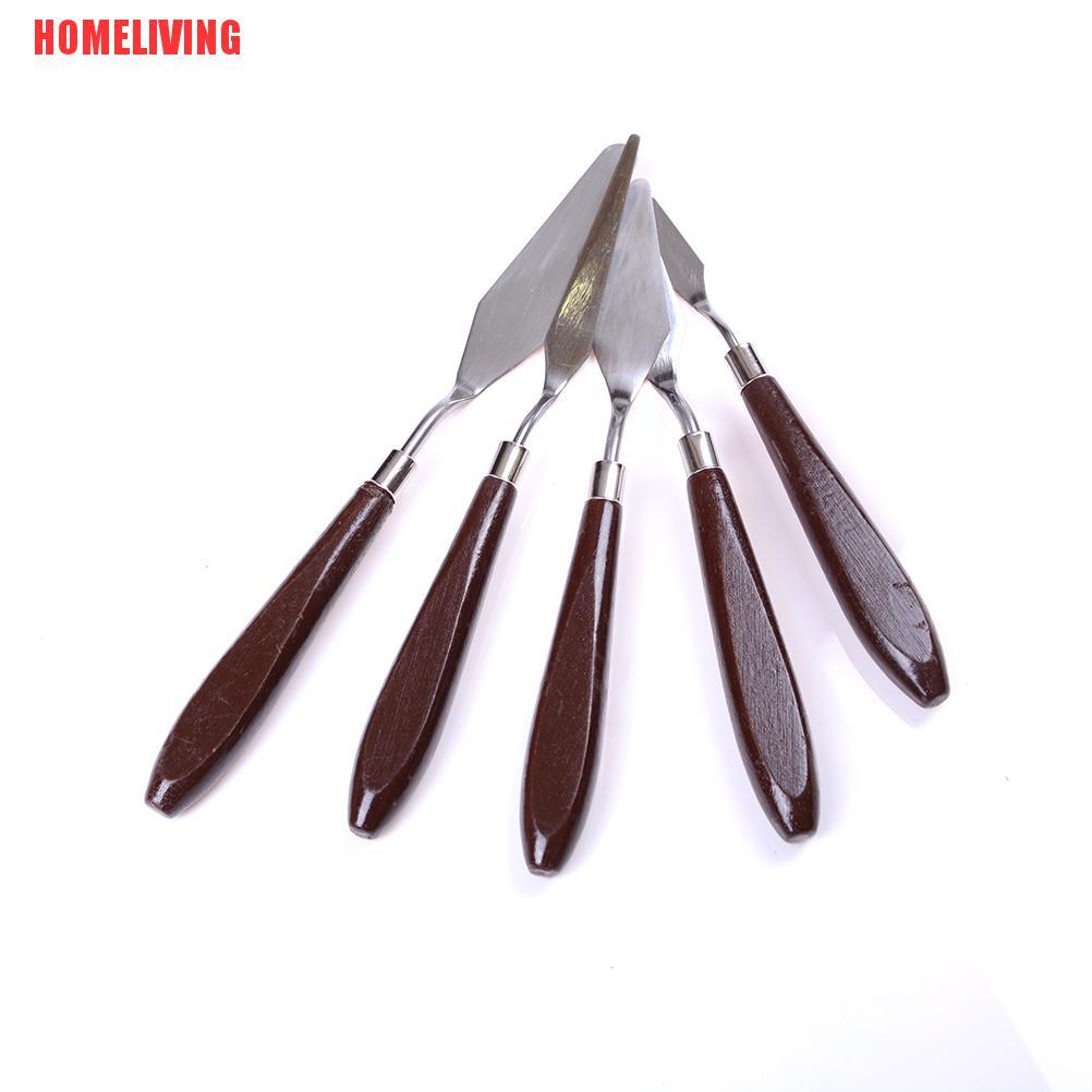 Bộ 5 Dao Trộn Màu Bằng Thép Không Gỉ Tiện Dụng