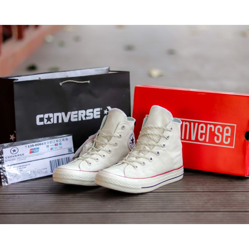 Giày Thể Thao Converse 70 's Chuck Taylor Cổ Cao Thời Trang Cho Nam Off White