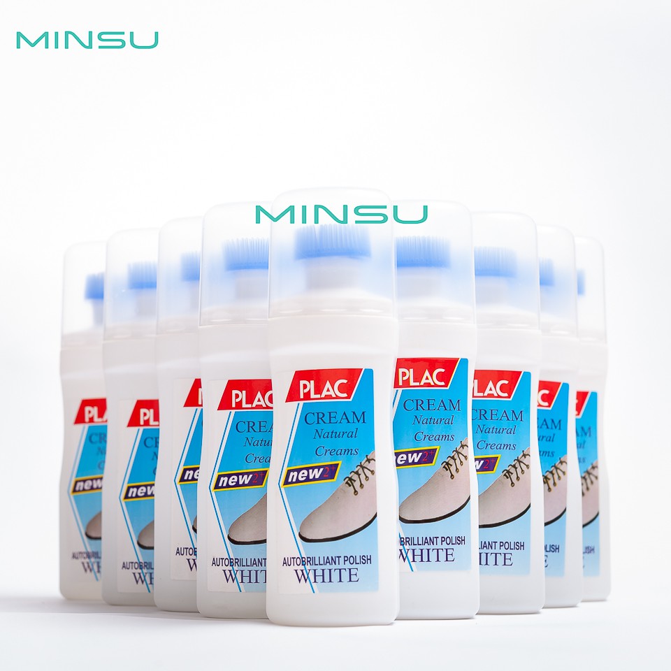 Chai Nước Vệ Sinh Giày Plac MINSU 100ml Đầu Cọ Lau Sạch Đánh Bay Vết Bẩn Trên Giày Mà Không Cần Giặt. Nước Lau Rửa Giày