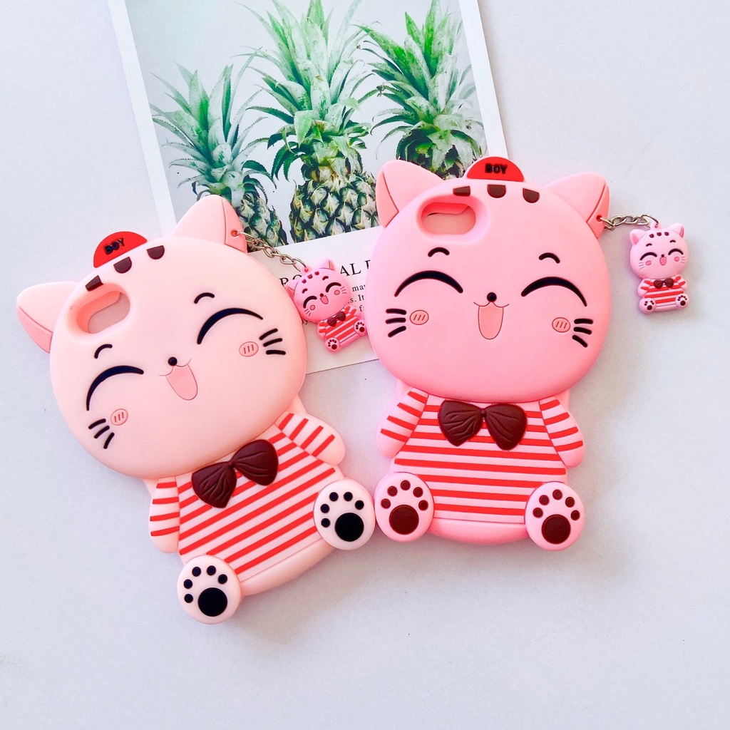 Ốp lưng iphone thú silicon ip6/ 6s/ 7/ 8 hình heo cute gấuu nâu mèo kitty heo xinh