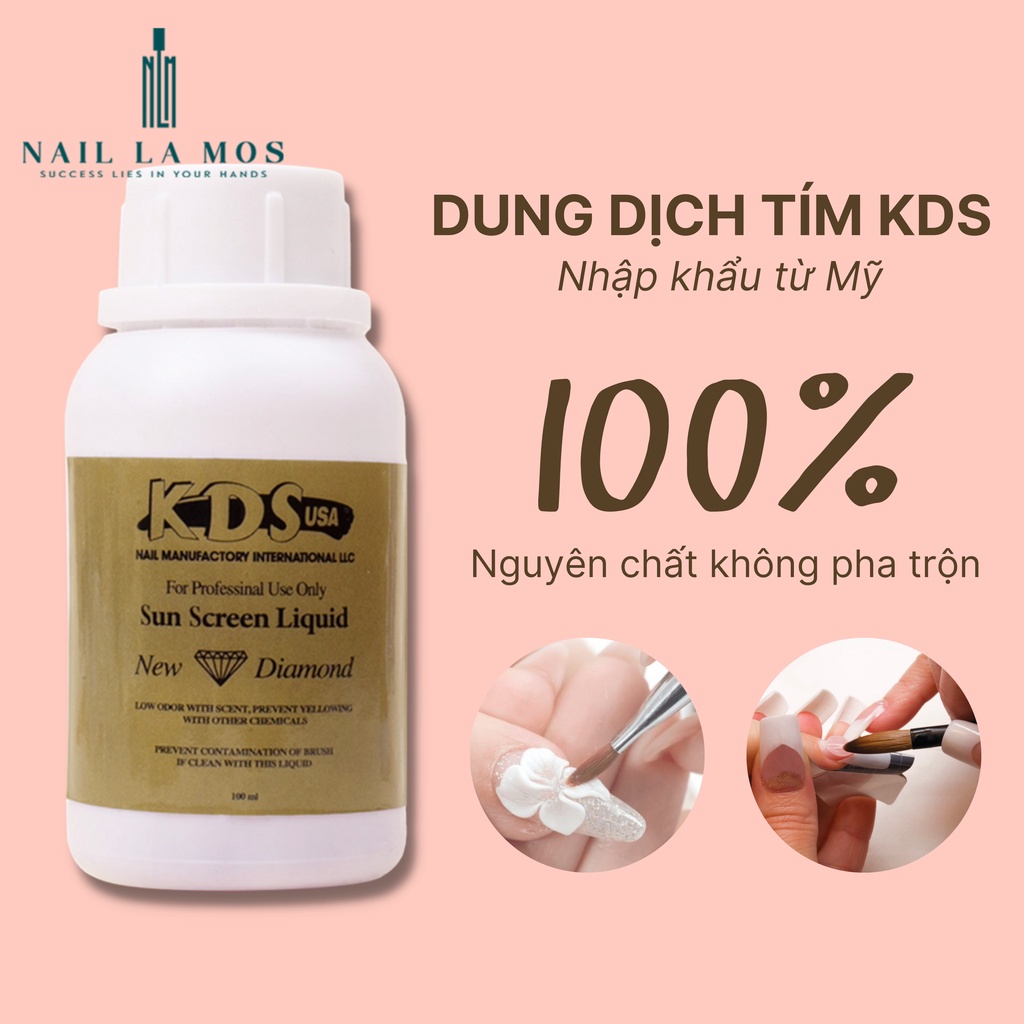 Dung dịch tím KDS chính hãng nhập khẩu từ Mỹ nguyên chất không pha- nước đắp bột nặn hoa lâu khô (100ml)