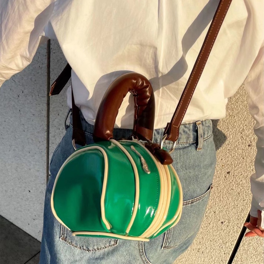 Túi Xách Đeo Vai / Kẹp Nách Hình Quả Bí Ngô Nhỏ Nhắn Xinh Xắn