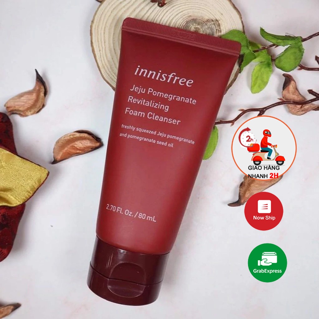 Sữa Rửa Mặt Tạo Bọt Làm Sáng Da, Ngăn Chặn Lão Hóa Chiết Xuất Từ Lựu Innisfree 80ml