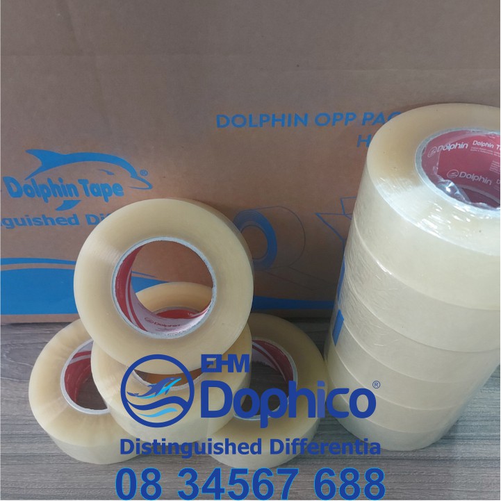 Băng dính trong 0,5kg/cuộn – Lõi giấy siêu mỏng 2,5mm  và nhẹ - Chuyên dùng đóng hàng hóa, thùng carton