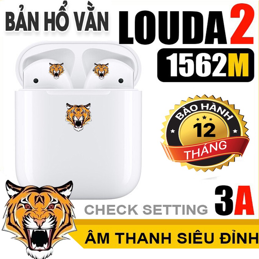 [Bản Hổ Vằn] Tai nghe Bluetooth Chip Louda 1562M Plus - Bản cao cấp số 1: Check Setting, Định vị, Đổi tên...tại Ecomtop