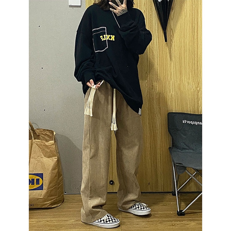 Quần ống rộng phong cách Nhật Bản dành cho cả nam và nữ