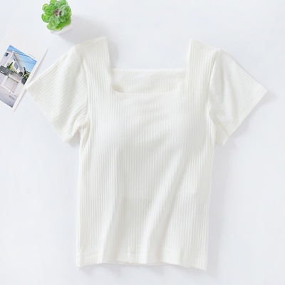 Áo Thun Nữ Cổ Vuông Kèm Đệm Ngực Hàng Quảng Châu Cao Cấp.❤ FREESHIP ❤. Áo Kèm Bra