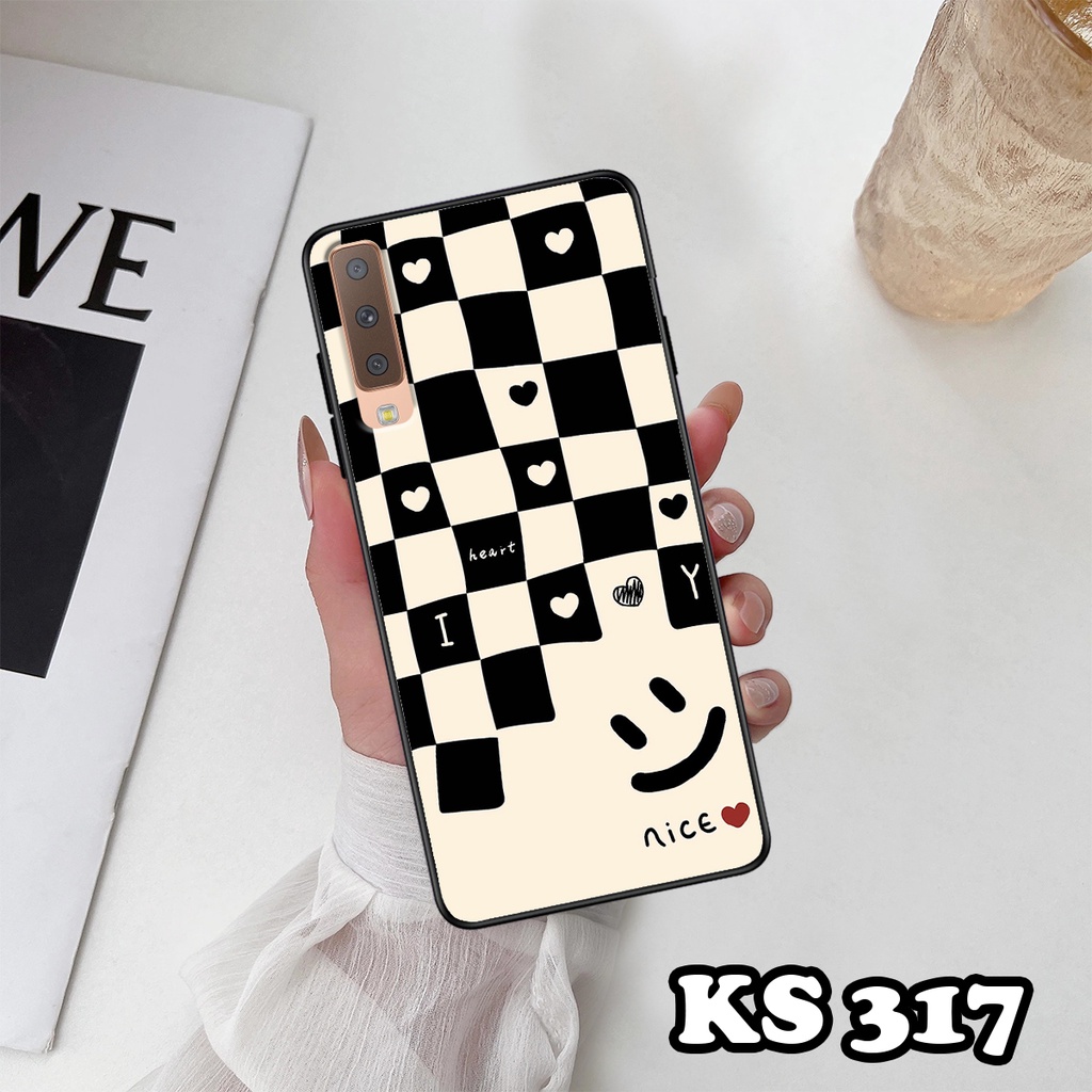 Ốp lưng Samsung A7 2018 - Samsung A9 2018 - Ốp in hình họa tiết caro - Chất liệu TPU siêu bền, sang trọng