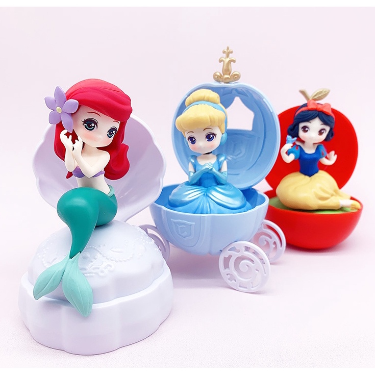 Mô Hình Dạng Trứng Nhân Vật Disney Lọ Lem, Bạch Tuyết, Tiên Cá 3 Mẫu Trong Trứng Cực CUTE Cực Sắc Nét Trang Trí Tr