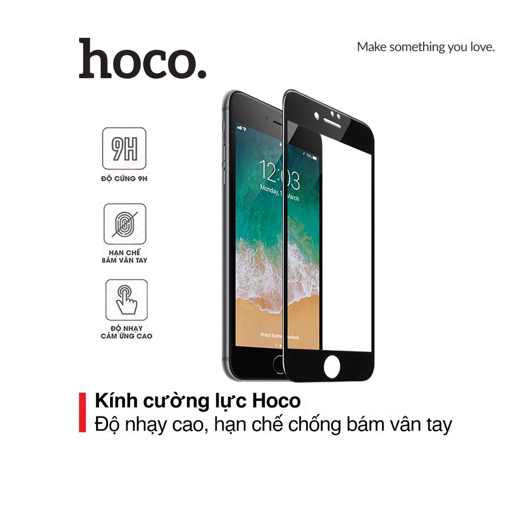 Kính cường lực 9H full màn hình Hoco G7 chống bám vân tay độ trong suốt cao cho iPhone 7Plus/ 8Plus
