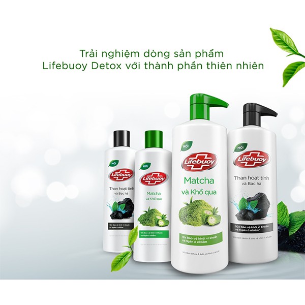 Sữa tắm detox diệt khuẩn Lifebuoy Matcha khổ qua 850g