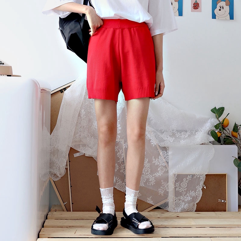 Quần đùi lưng cao phong cách Harajuku cá tính dành cho nữ