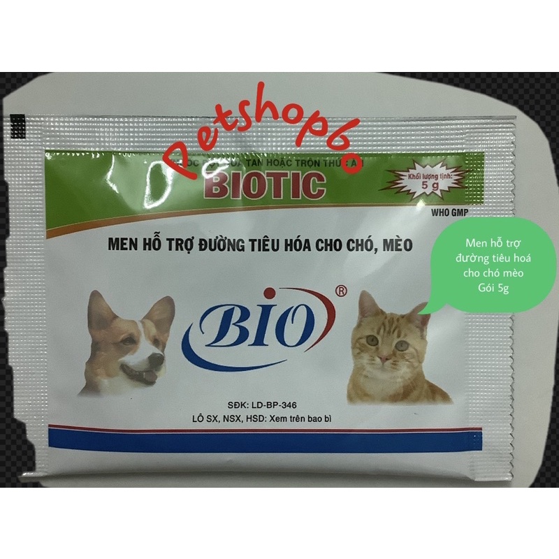 MEN TIÊU HÓA CHO CHÓ MÈO BIOTIC- gói 5g